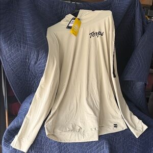 Under Armour Cream Golf Hoodie Terps logo